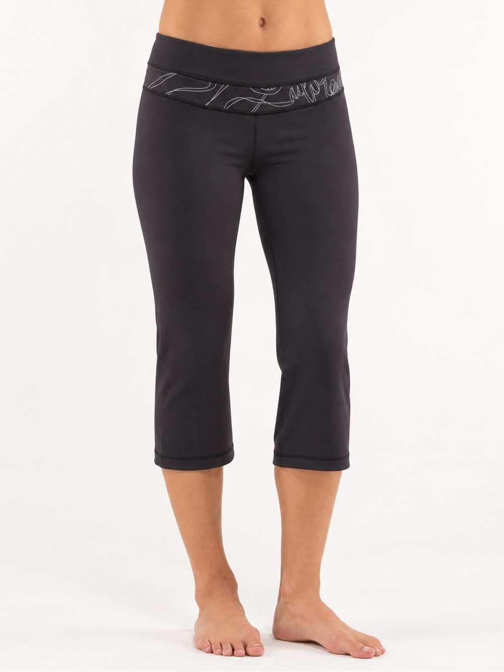 Lululemon Vintage Groove Crop - Grey/White Pattern Band